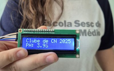 Alunas do Clube de Ciências desenvolvem sensores eletrônicos para estação meteorológica